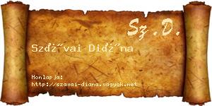 Szávai Diána névjegykártya